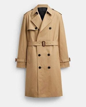 COACH Relaxed Trench Coat - Natural