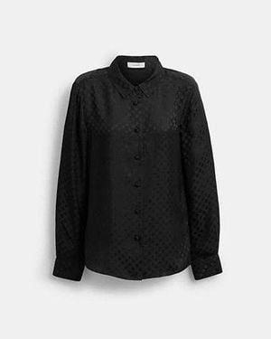 COACH Blusa De Jacquard - Negro