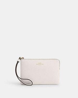 COACH Corner Zip Wristlet Für Frauen - Schwarz