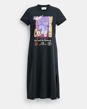 COACH 90s Fit T Shirt Dress - Black