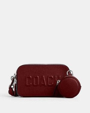 COACH Charter Slim Crossbody Bag With Coach Graphic - Red
