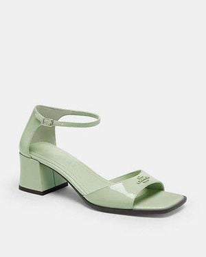 COACH Block Heel Sandal - Black