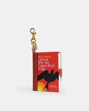COACH I Know Why The Caged Bird Sings By Maya Angelou Book Bag Charm - Black