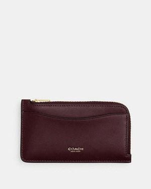 COACH New York Zip Card Case - Red