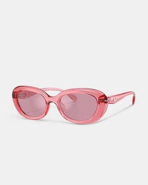 COACH Gafas De Sol Redondas Con Herrajes En C - Negro