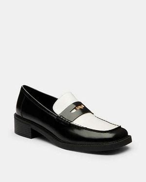 COACH Square Toe Loafer - Black