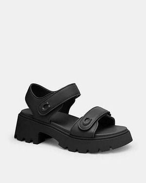 COACH Brynn Platform Sandal - Black