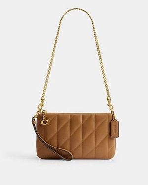 COACH Borsa Pouch Con Trapuntatura A Cuscino - Nero