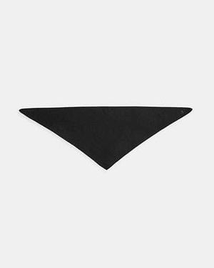 COACH Cashmere Knit Triangle Scarf - Black