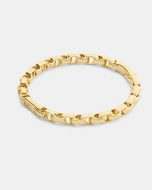 COACH Signature Chain Hinged Bangle - Black