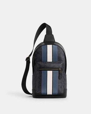 COACH West Pack With Varsity Stripe - Black