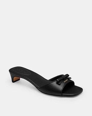 COACH Bow Sandale Mit Kittenabsatz - Schwarz
