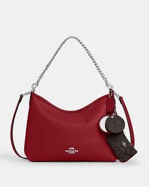 COACH Laurel Shoulder Bag With Mirror Charm And Pouch - Red