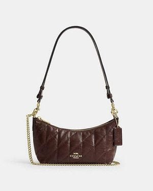 COACH Caitlin Shoulder Bag With Quilting - Black