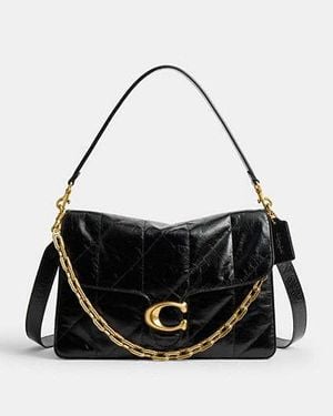 COACH Chain Tabby Shoulder Bag 35 With Quilting - Black