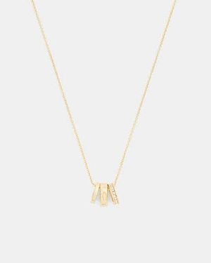 COACH Repeated C Rondelle Necklace - Black