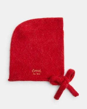 COACH Knit Bonnet - Red