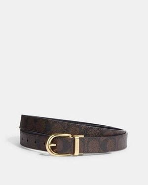 COACH Cintura Sartoriale Classica Double Face - Nero