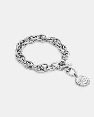 COACH Statement Coin Chain Bracelet - Black