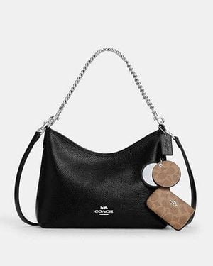 COACH Laurel Shoulder Bag With Mirror Charm And Pouch - Black