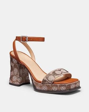 COACH Platform Sandal - Black