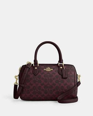 COACH Rowan Satchel-Tasche Aus Signature Canvas Für Frauen - Schwarz