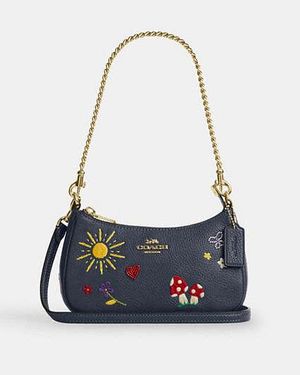 COACH Teri Mini Crossbody Bag With Embroidery - Black