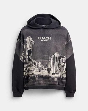COACH Las Vegas Postcard Relaxed Hoodie - Black