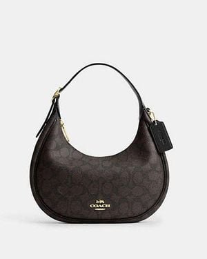 COACH Bolso De Hombro Emily En Lona De Firma - Negro