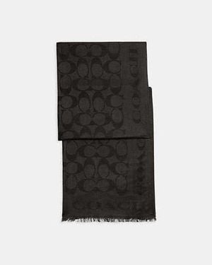 COACH Signature Stole - Black