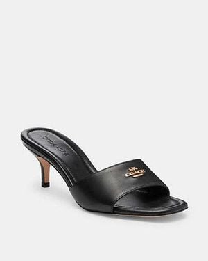 COACH Mule Kitten Heel - Black