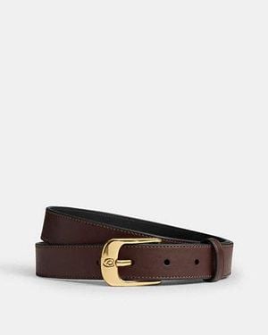 COACH C Harness Buckle Belt, 25Mm - Black