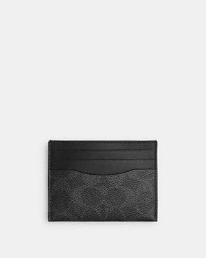 COACH Porte-Cartes En Cuir Signature Upcrafted En Pour Hommes - Noir