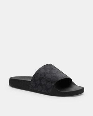 COACH Slide In Signature Canvas - Black