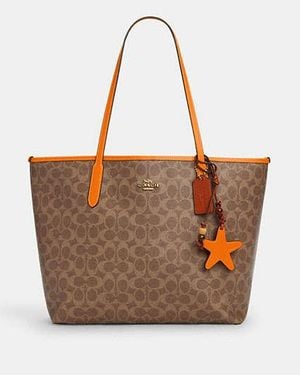 COACH City Tote Bag With Star Charm - Black