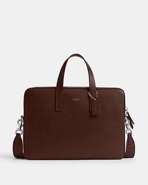 COACH Carlyle Brief Bag - Brown