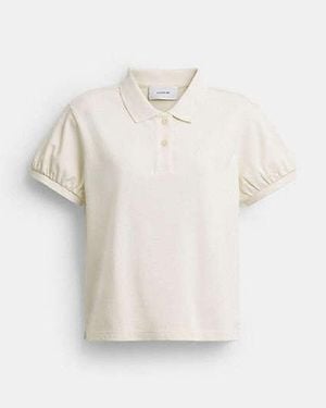 COACH Coach Script Shrunken Polo - Black