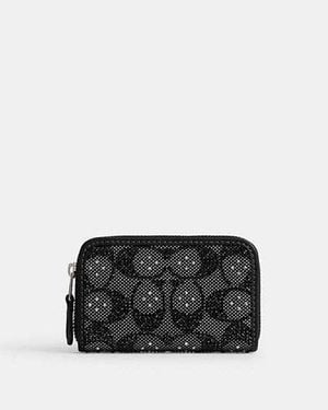 COACH Essential Small Zip Around Card Case - Black