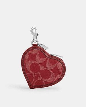 COACH Heart Bag Charm - Red