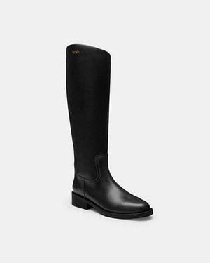 COACH Botte Haute Park En Pour Femmes, Taille - Noir