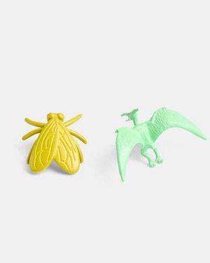 COACH Fly Dinosaur Mismatch Brooch Set - Black