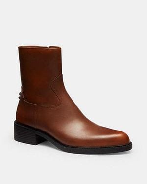 COACH Bottine Pointue En Cuir Loved En Pour Femmes, Taille - Noir