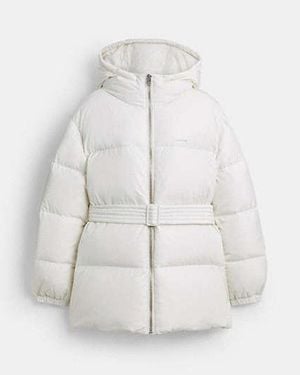 COACH Belted Puffer Jacket - Black