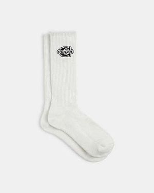 COACH Soho Calf Socks - Black