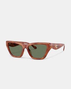 COACH Gafas De Sol De Ojo De Gato Con Herrajes En C - Negro