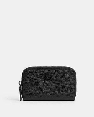 COACH Small Zip Around Card Case - Nero