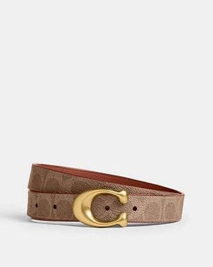 COACH Wendegürtel Mit Geformter C-Schnalle, 25 Mm Für Frauen - Schwarz
