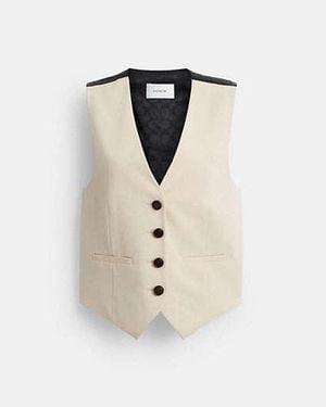 COACH Tailored Vest - Black