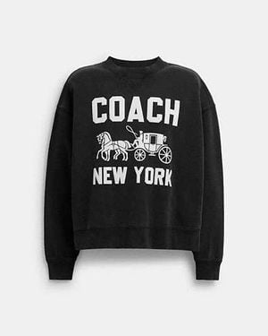 COACH Sweat-Shirt Motif Cheval Et Calèche - Noir