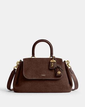 COACH Slouchy Rogue Top Handle Bag - Brown